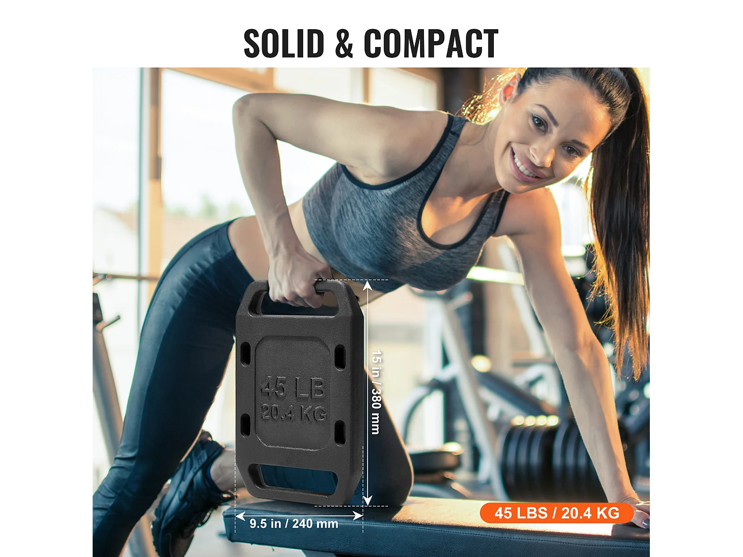 Płyta Obciążeniowa Żeliwna SucceBuy 20kg, Pojedyncza Płyta Plecakowa, Obciążona Płyta do Plecaka, Kulturystyki, Huśtawek, Podnoszenia Ciężarów