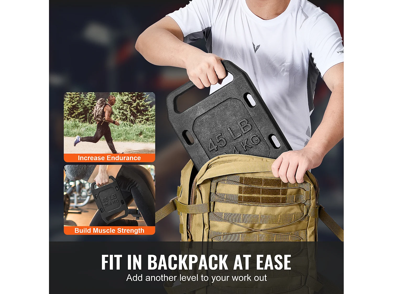 Płyta Obciążeniowa Żeliwna SucceBuy 20kg, Pojedyncza Płyta Plecakowa, Obciążona Płyta do Plecaka, Kulturystyki, Huśtawek, Podnoszenia Ciężarów