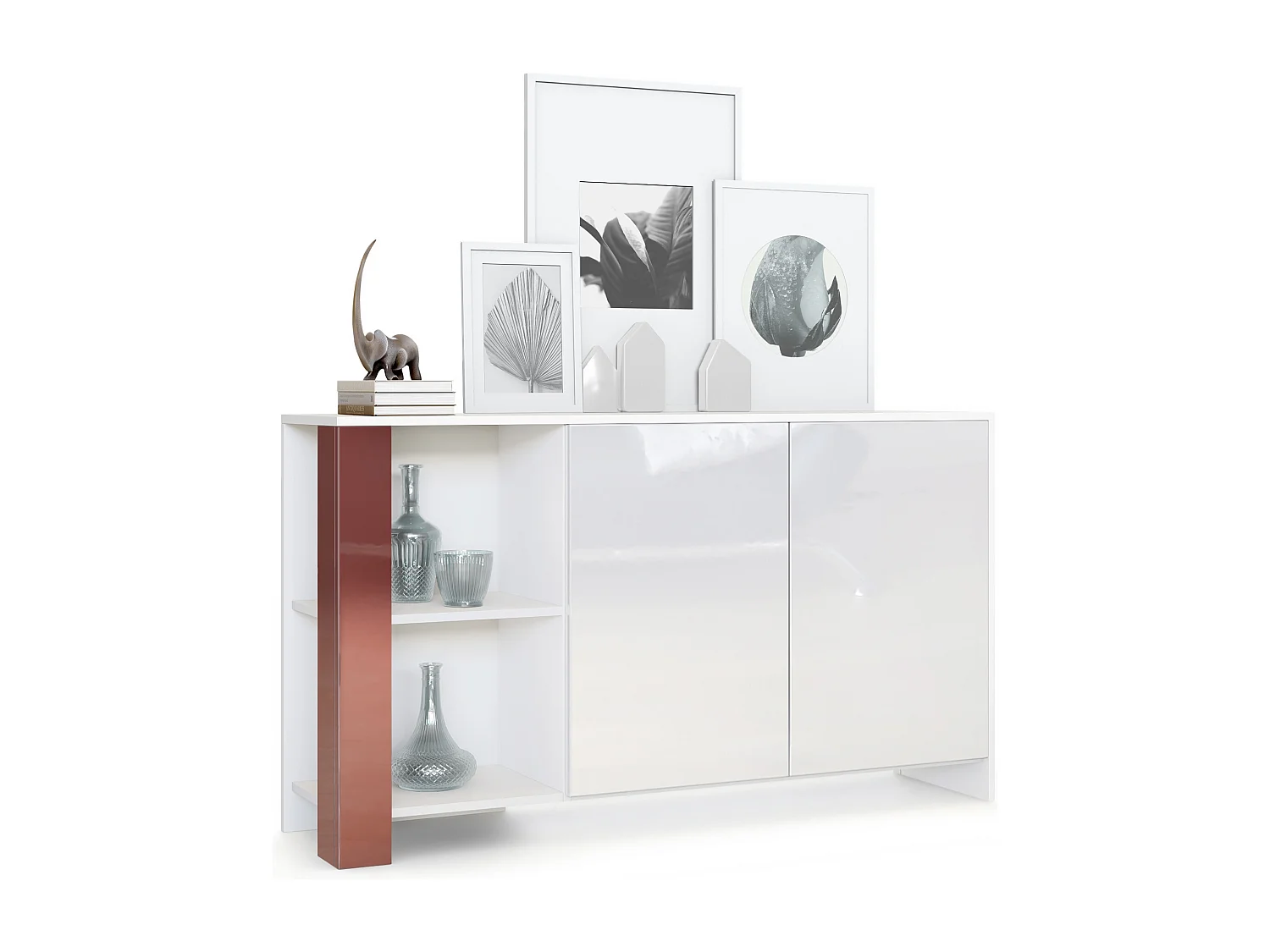 SIDEBOARD Canto Bordeaux Hochglanz