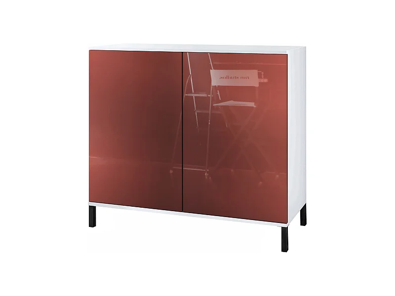 KOMMODE Skadu Bordeaux Hochglanz