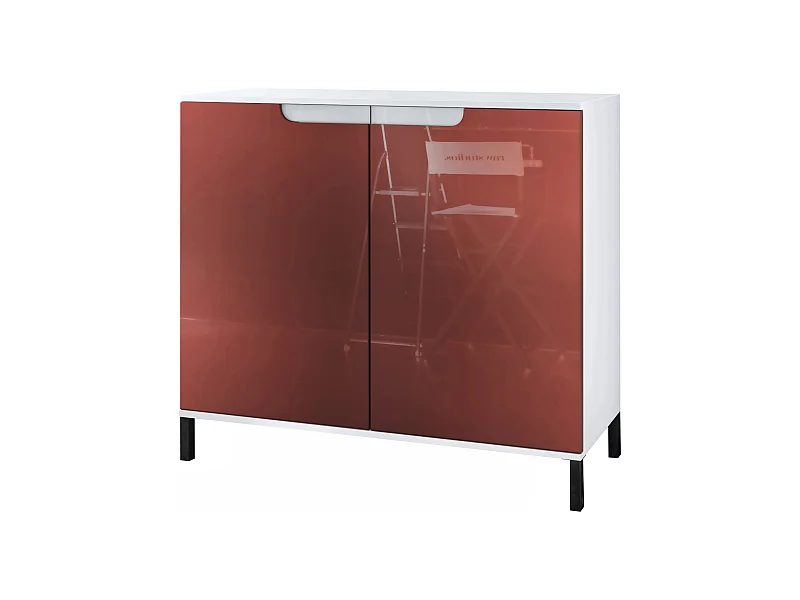 KOMMODE Sylt Bordeaux Hochglanz