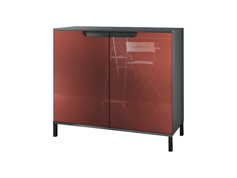 KOMMODE Sylt Bordeaux Hochglanz