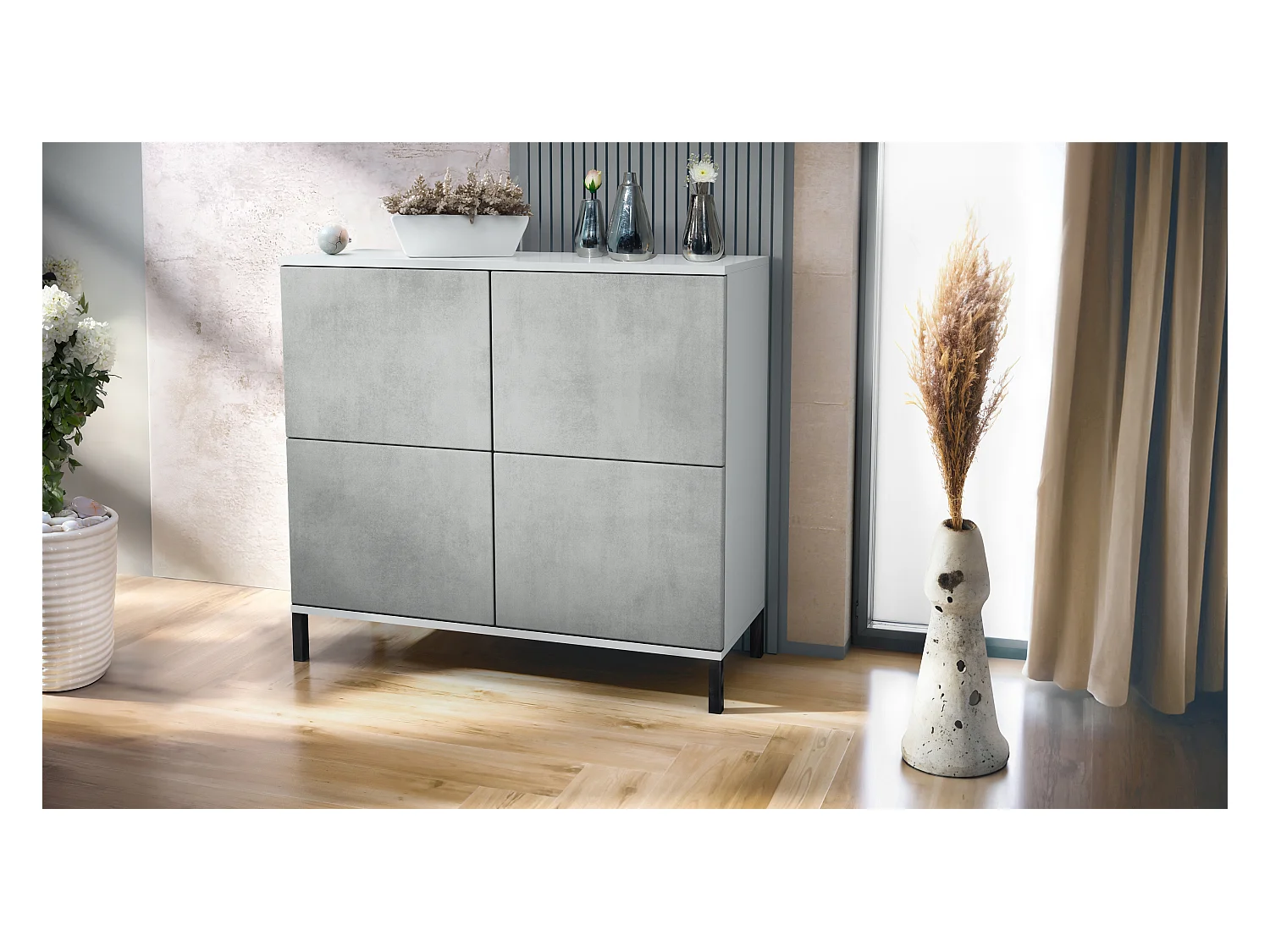 KOMMODE Rova Beton Oxid Optik