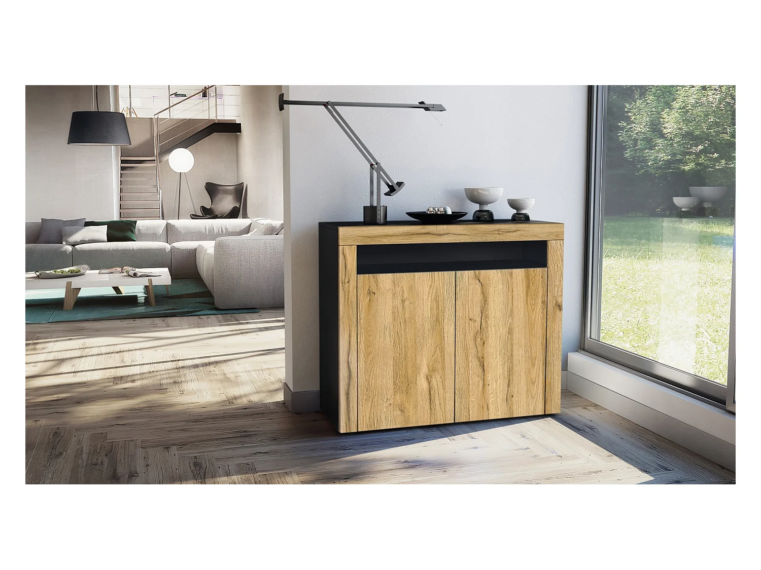 KOMMODE Valencia Eiche Natur / Eiche Natur