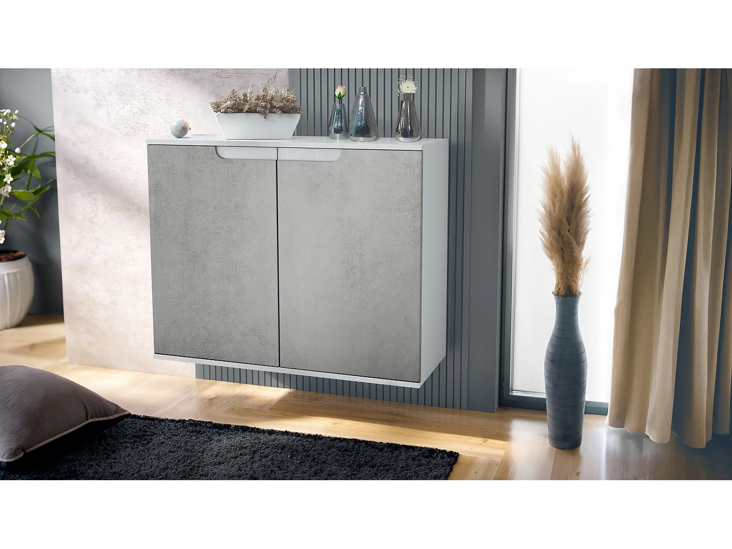 KOMMODE Sylt Beton Oxid Optik