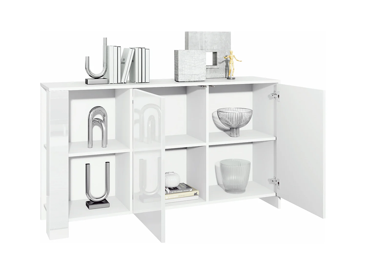 SIDEBOARD Canto Grau Hochglanz