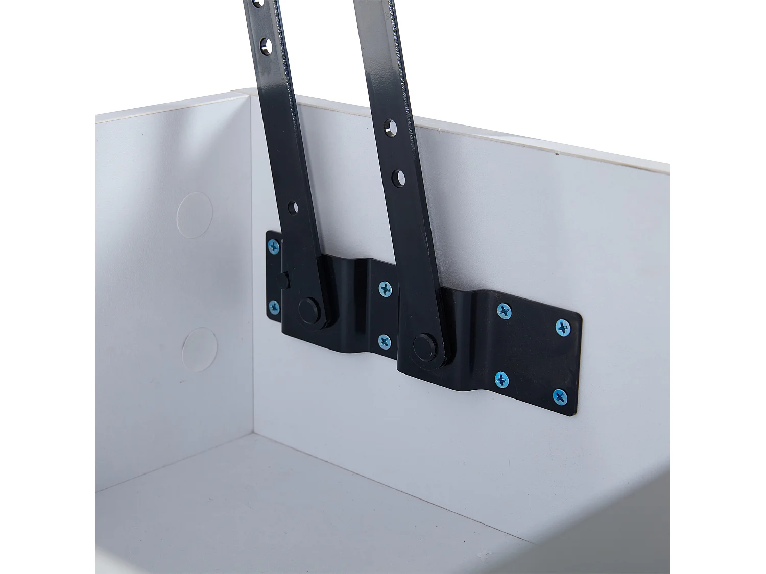 Table basse blanche - Table basse avec éclairage LED et 1 tiroir - réglable en hauteur - pour salon