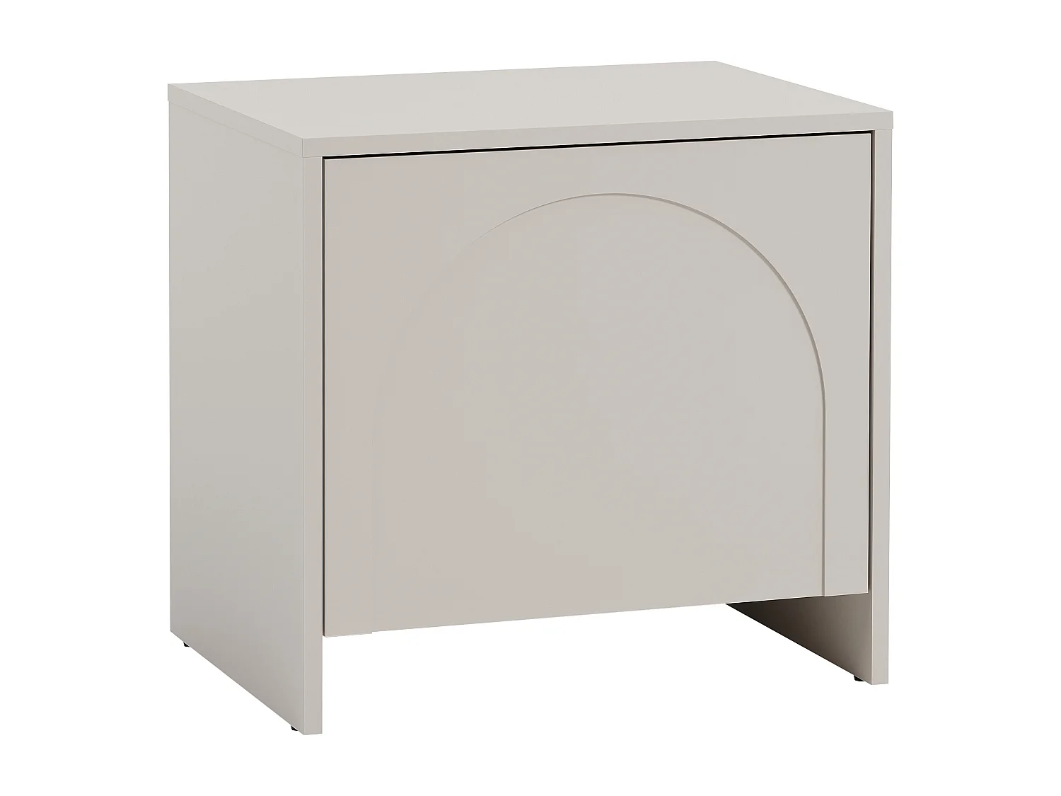 Lot de 2 tables de chevet avec 1 porte - Beige - NALYRA de Maison Céphy