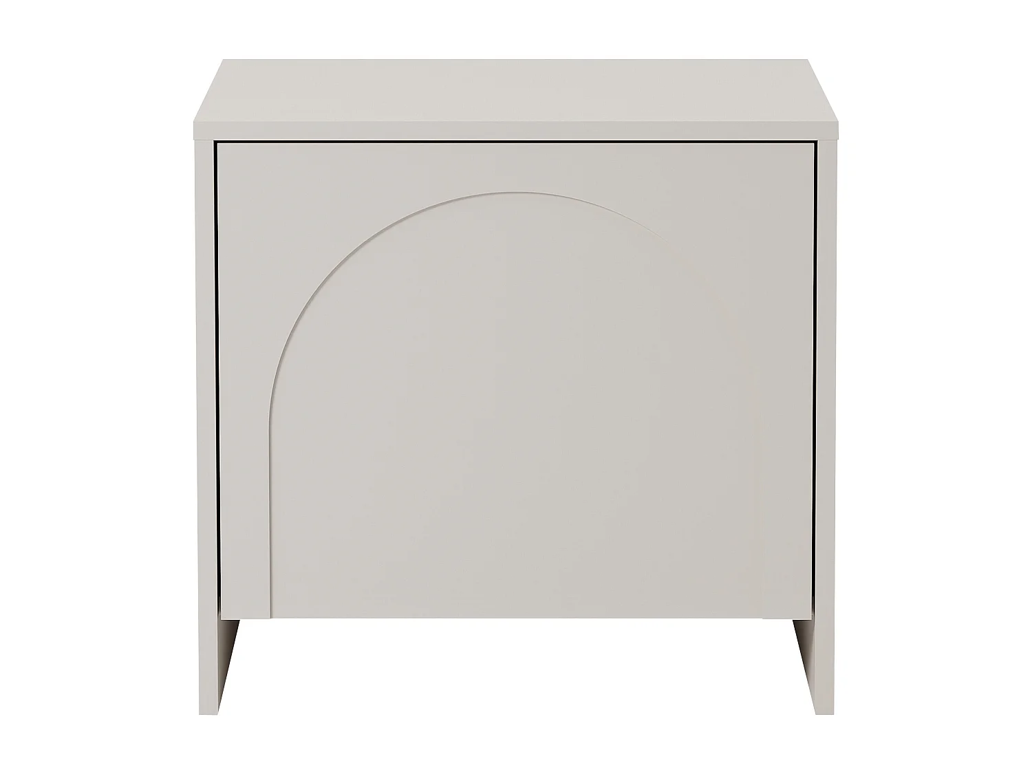 Lot de 2 tables de chevet avec 1 porte - Beige - NALYRA de Maison Céphy