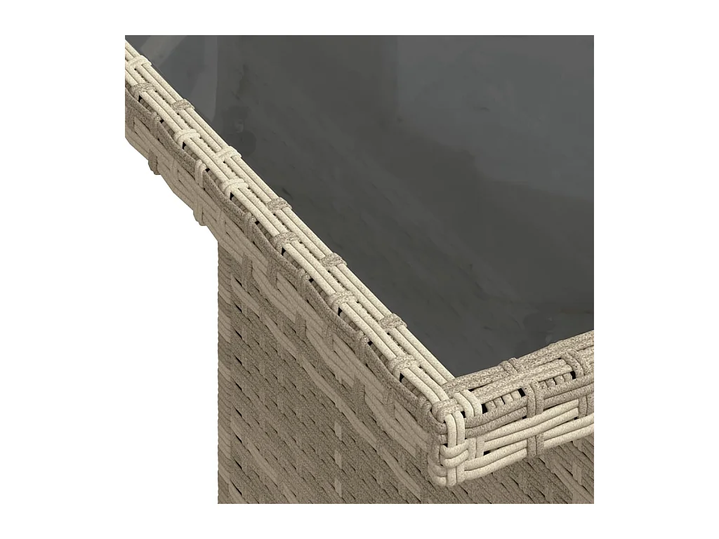 9-tlg. Garten-Sofagarnitur mit Kissen Hellgrau Poly Rattan