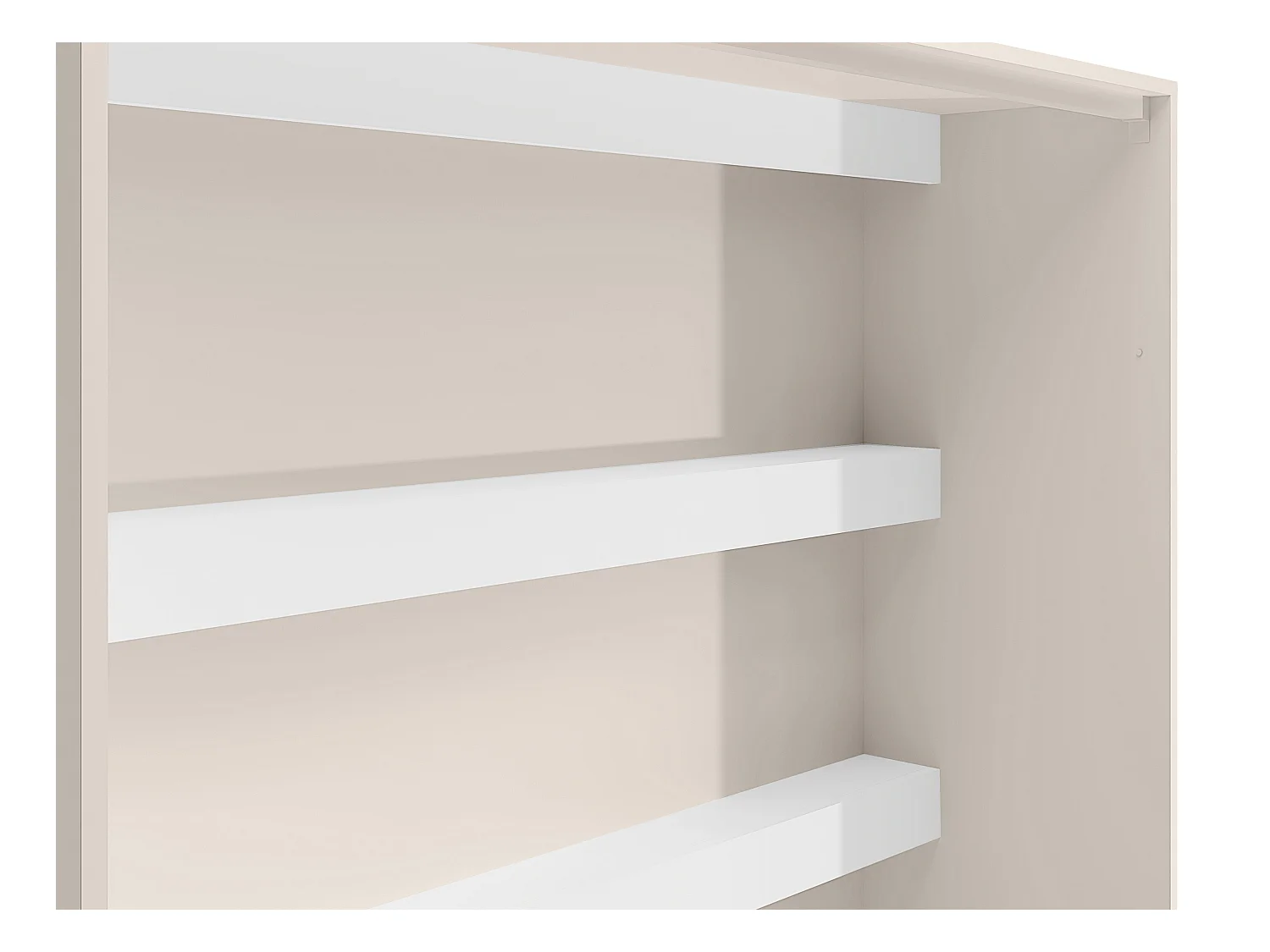 Lit escamotable 140 x 200 cm - Ouverture verticale manuelle - Avec LEDs - Beige - RAPILI