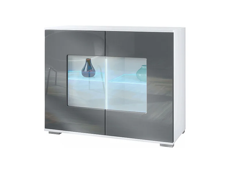 KOMMODE Grömitz Grau Hochglanz