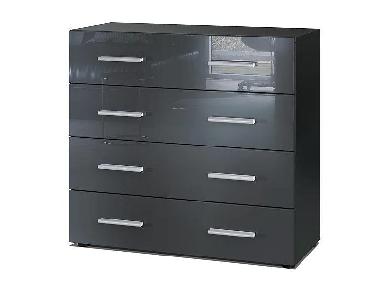 KOMMODE Pavos Grau Hochglanz