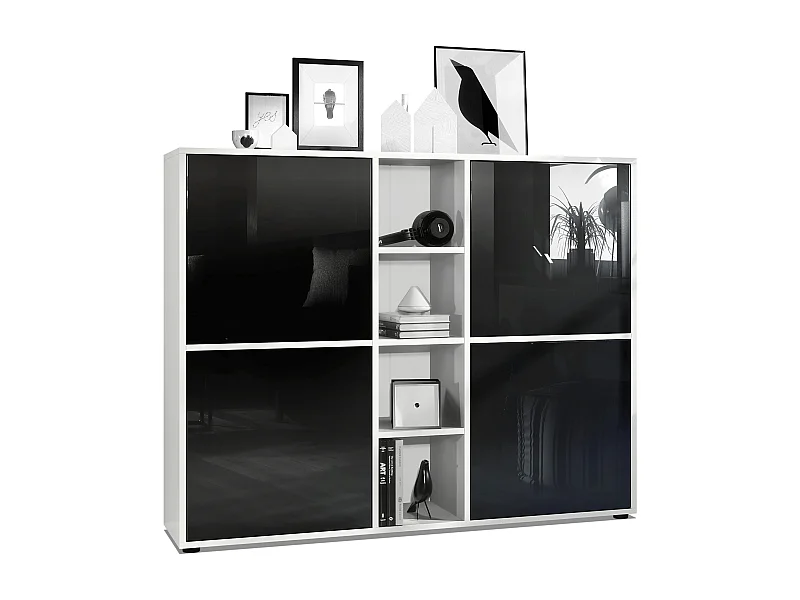 HIGHBOARD Cuba Türen in Schwarz Hochglanz