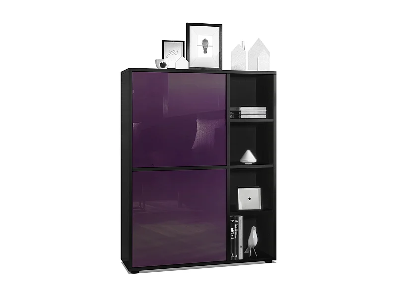 HIGHBOARD Cuba Türen in Brombeer Hochglanz