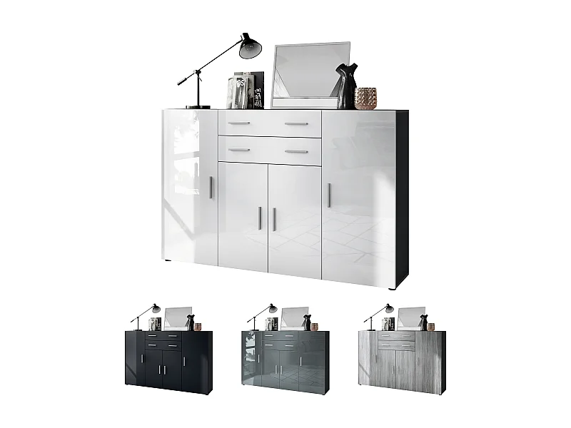 HIGHBOARD Aron Fronten in Brombeer Hochglanz