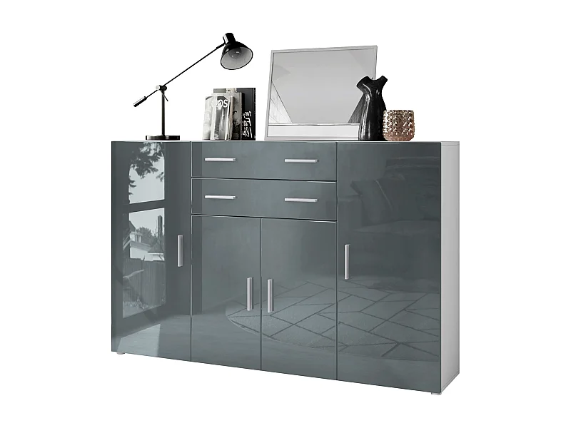 HIGHBOARD Aron Fronten in Grau Hochglanz