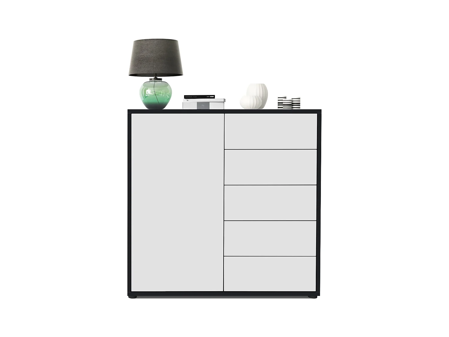 KOMMODE Ben Front in Weiß matt