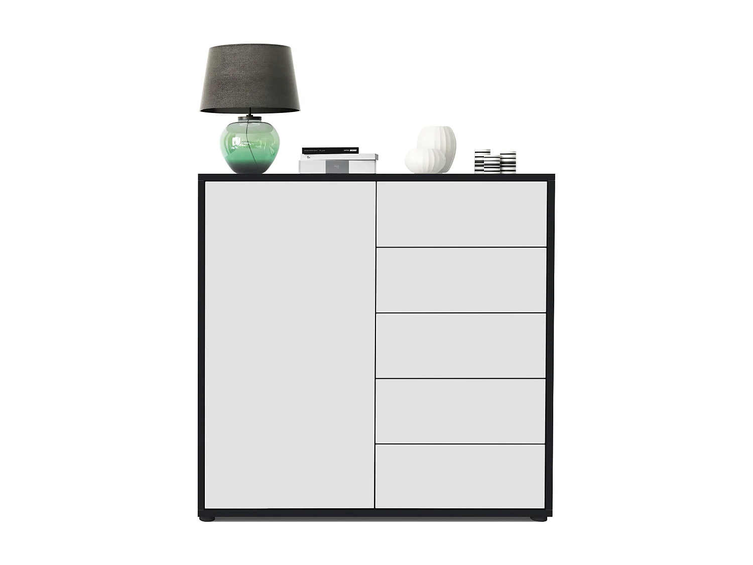 KOMMODE Ben Front in Weiß matt