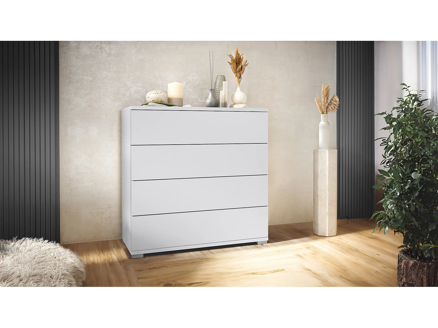 KOMMODE Pavos Weiß matt