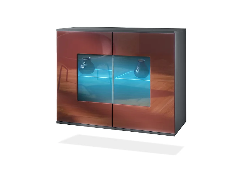 KOMMODE Grömitz Bordeaux Hochglanz