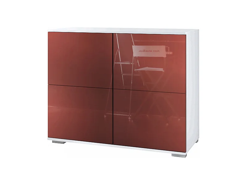 KOMMODE Rova Bordeaux Hochglanz