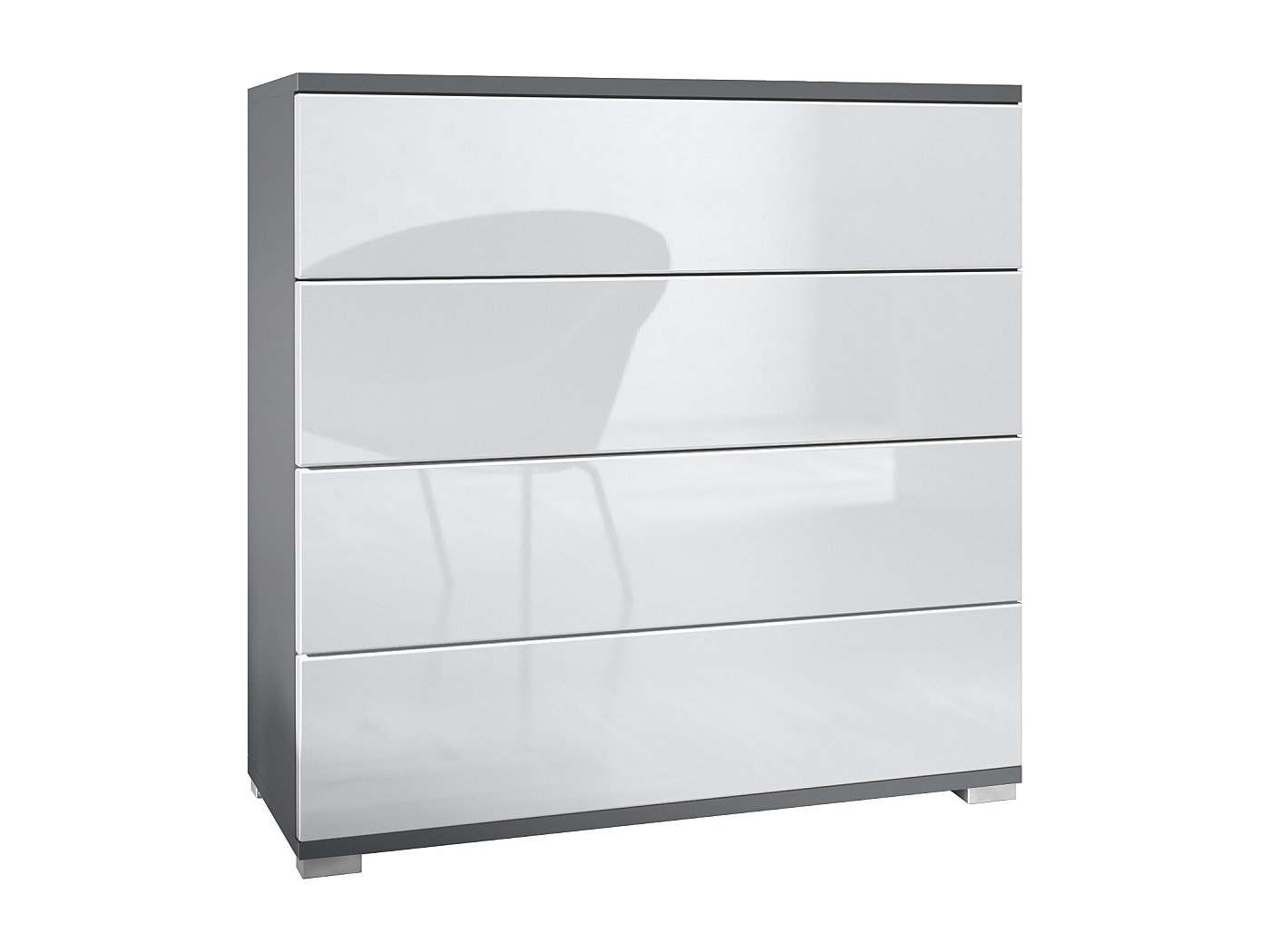 COMMODE BUFFET ARMOIRE Pavos en Noir mat - haute brillance & tons