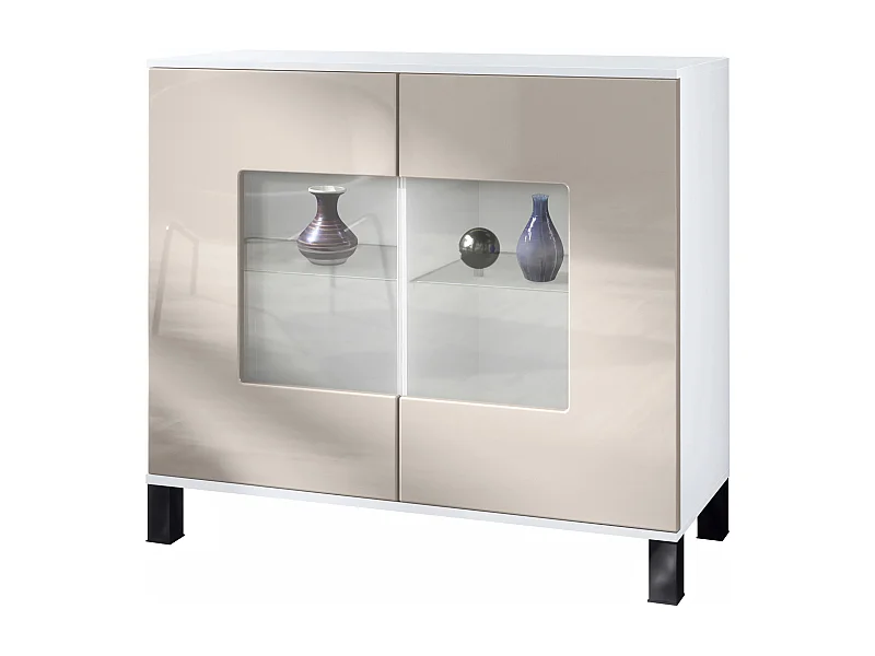 KOMMODE Grömitz Sandgrau Hochglanz