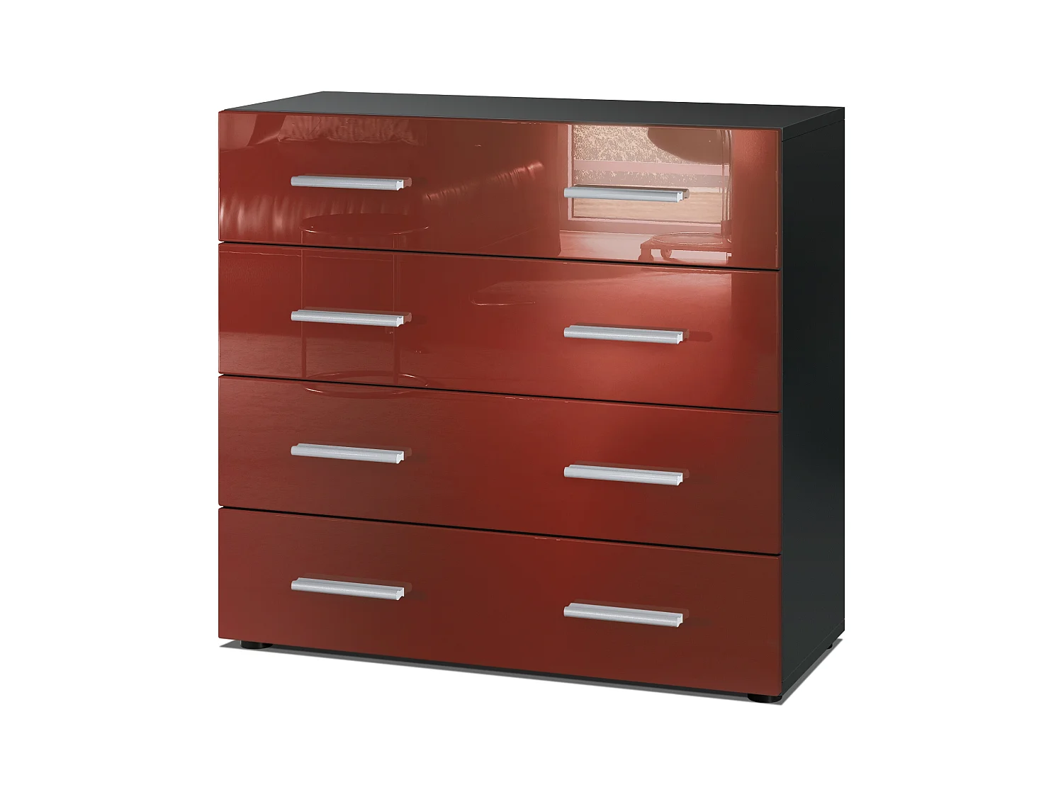 KOMMODE Pavos Bordeaux Hochglanz