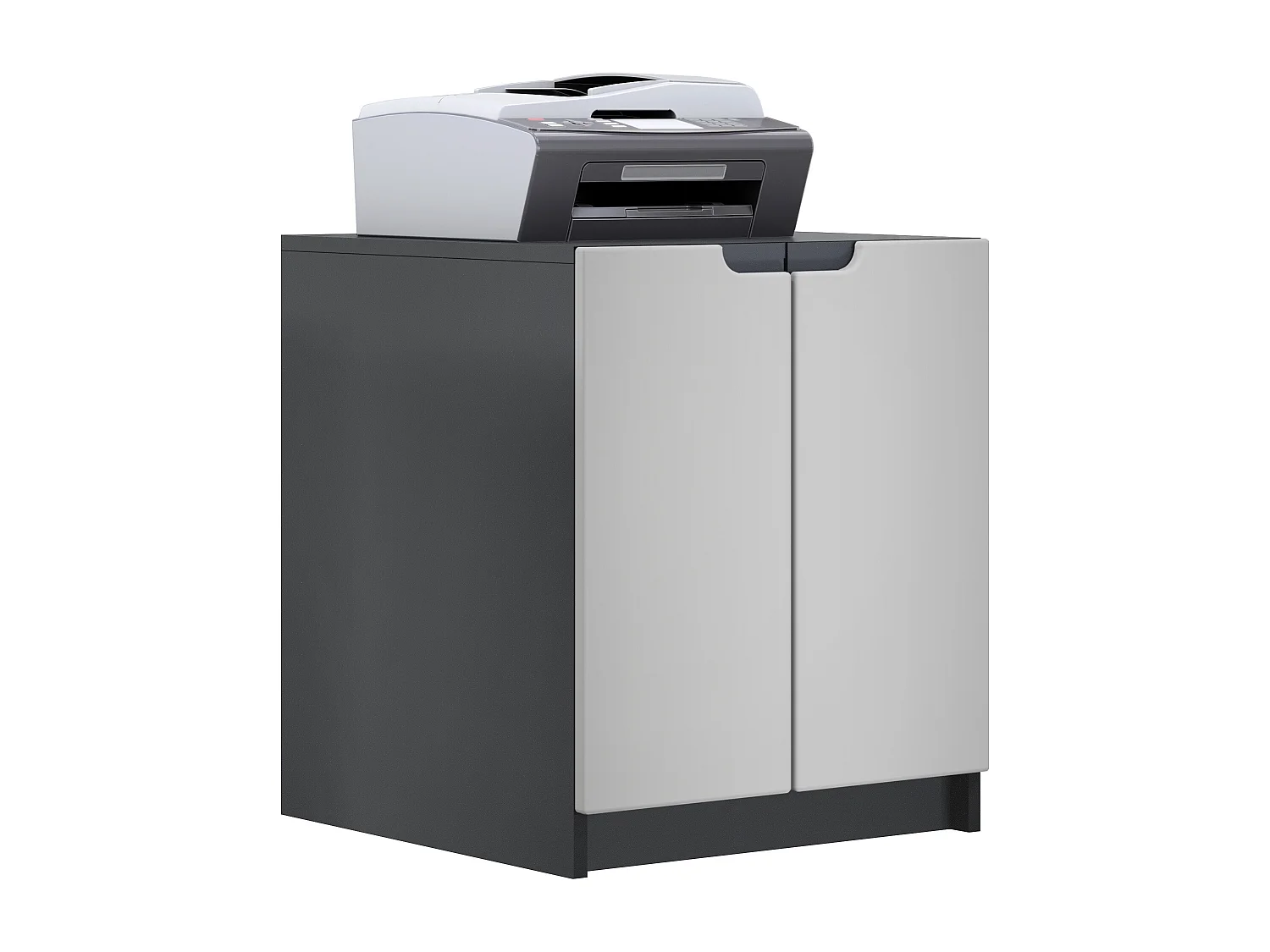 KOMMODE Logan Fronten in Hellgrau Seidenmatt