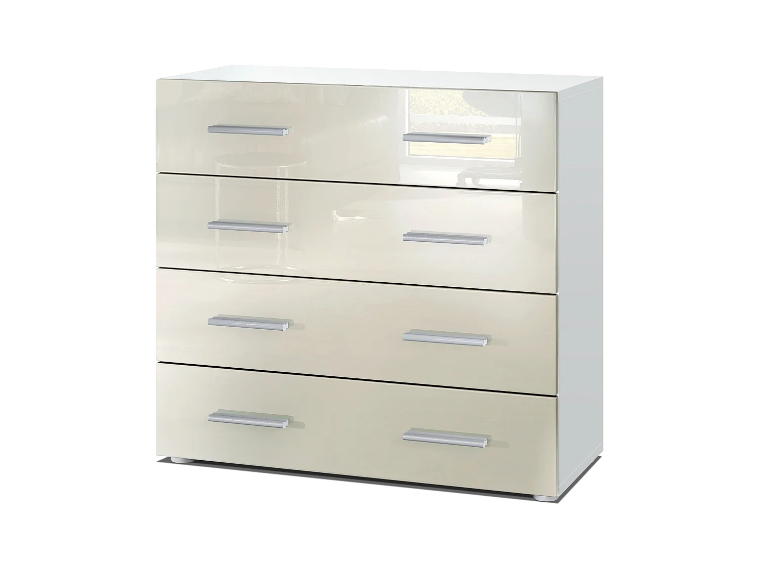 KOMMODE Pavos Creme Hochglanz
