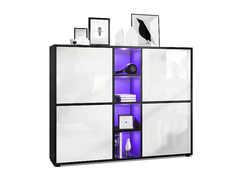 HIGHBOARD Cuba Türen in Weiß Hochglanz