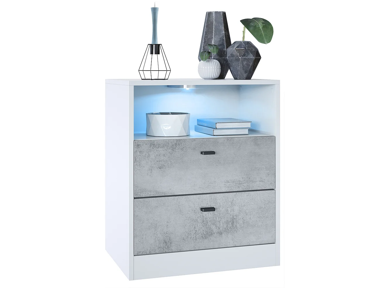 KOMMODE Pino Fronten in Beton Oxid Optik