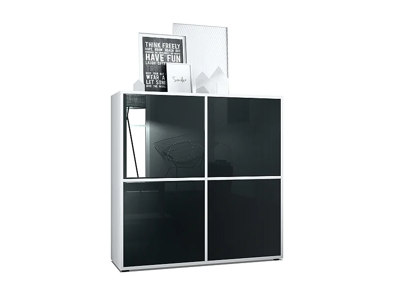 HIGHBOARD Cuba Türen in Schwarz Hochglanz