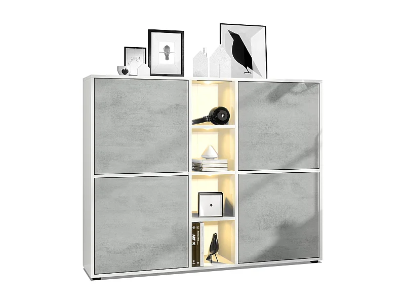 HIGHBOARD Cuba Türen in Beton Oxid Optik