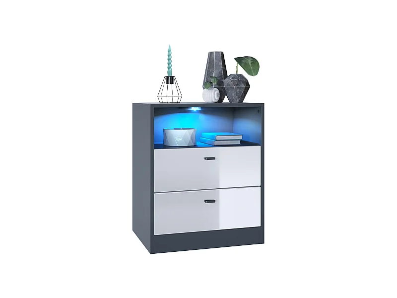 KOMMODE Pino Fronten in Weiß Hochglanz