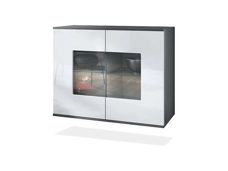 KOMMODE Grömitz Weiß Hochglanz