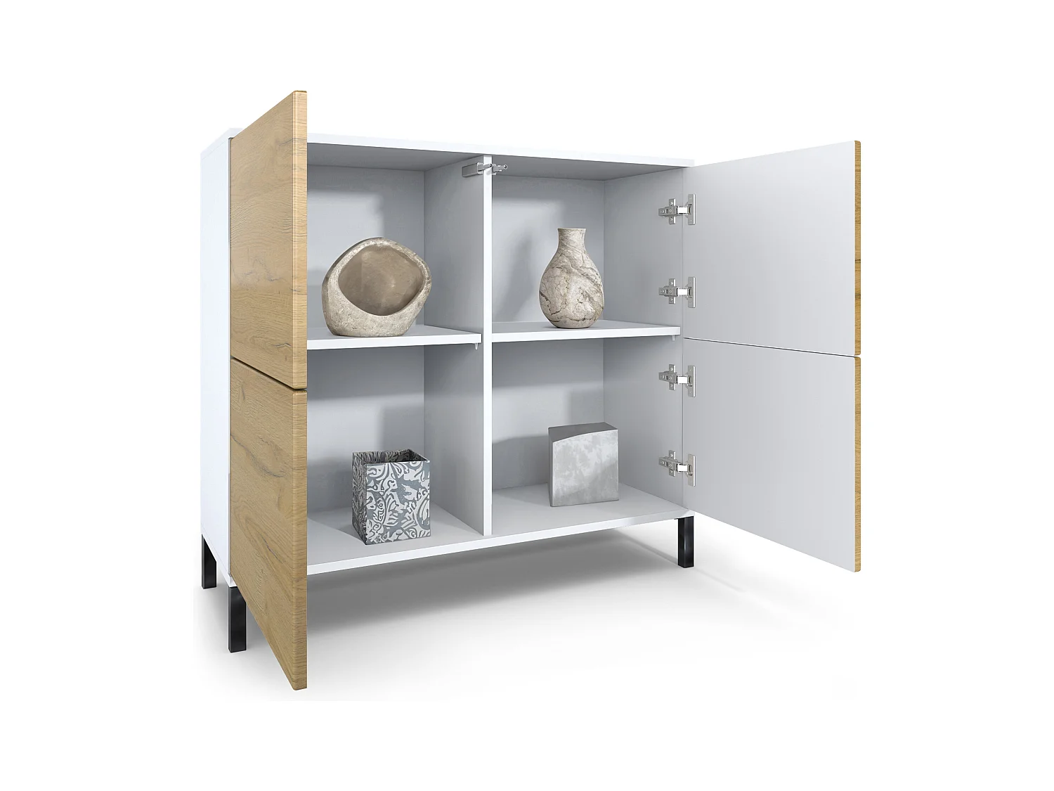 KOMMODE Rova Creme Hochglanz