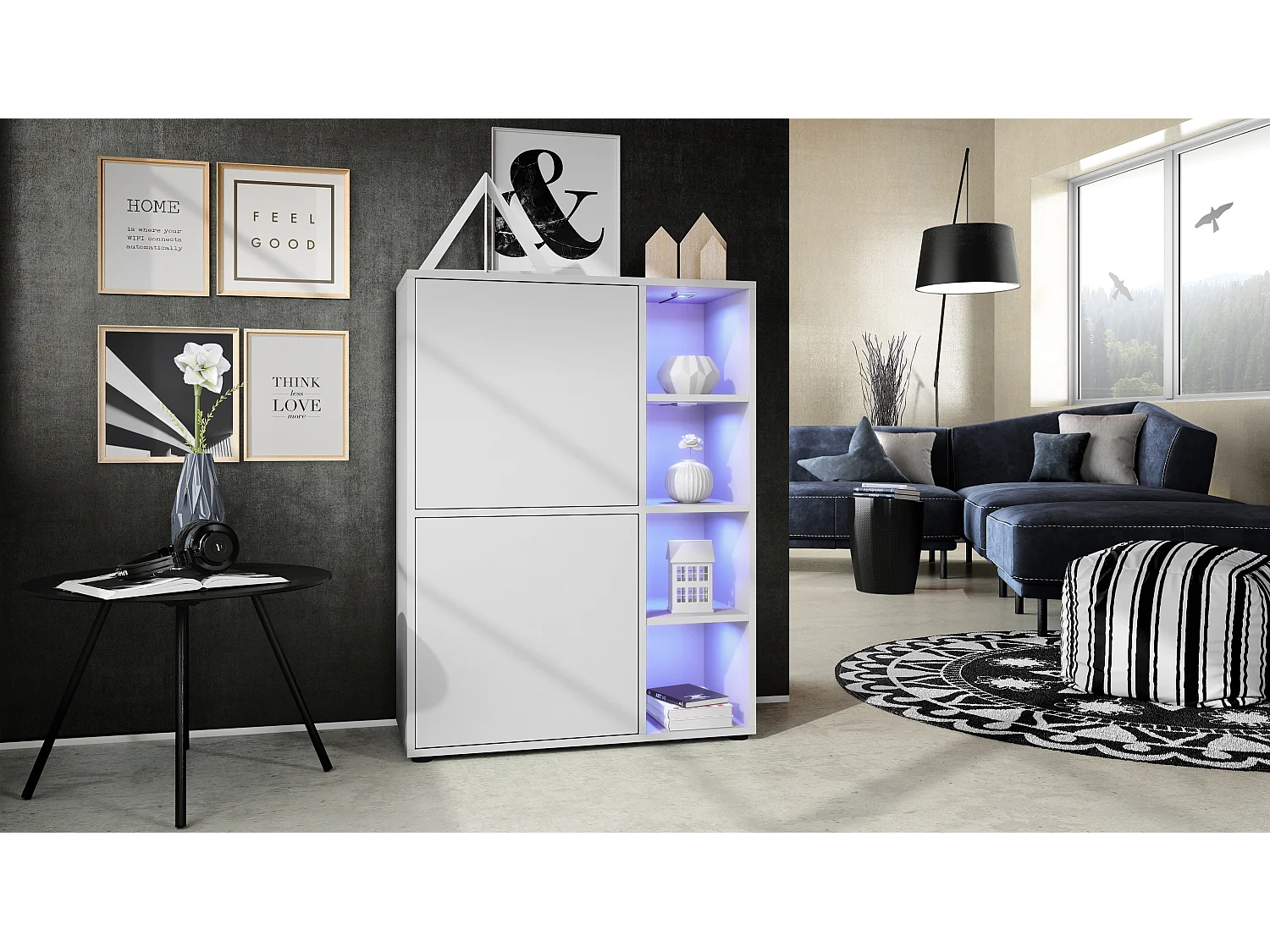 HIGHBOARD Cuba Türen in Weiß matt