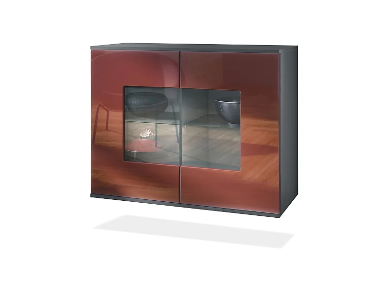 KOMMODE Grömitz Bordeaux Hochglanz