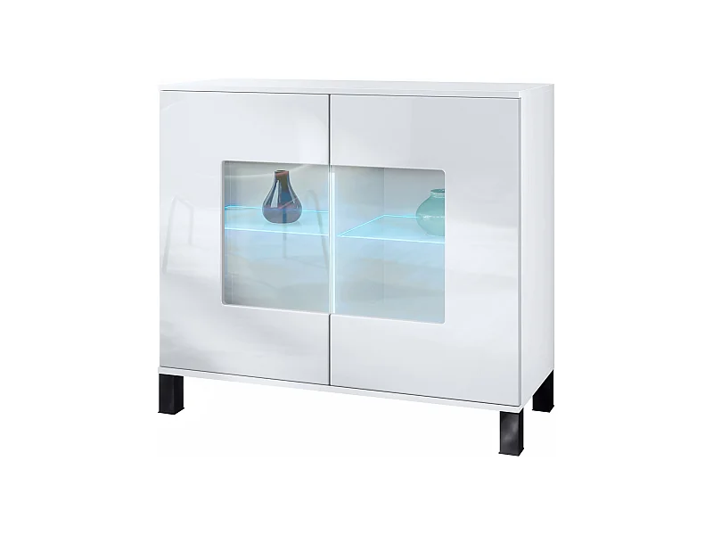 KOMMODE Grömitz Weiß Hochglanz