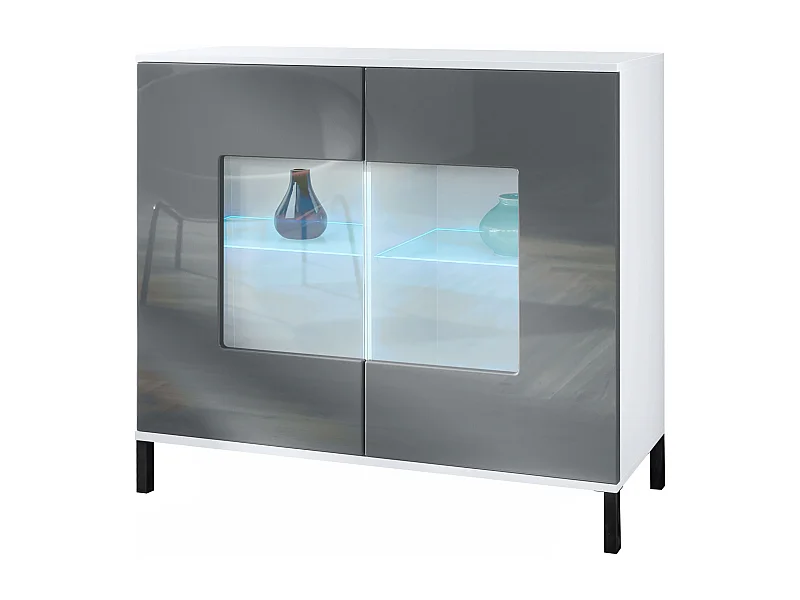 KOMMODE Grömitz Grau Hochglanz