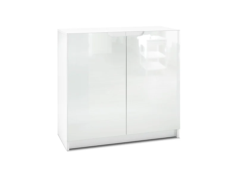 KOMMODE Logan Fronten in Weiß Hochglanz