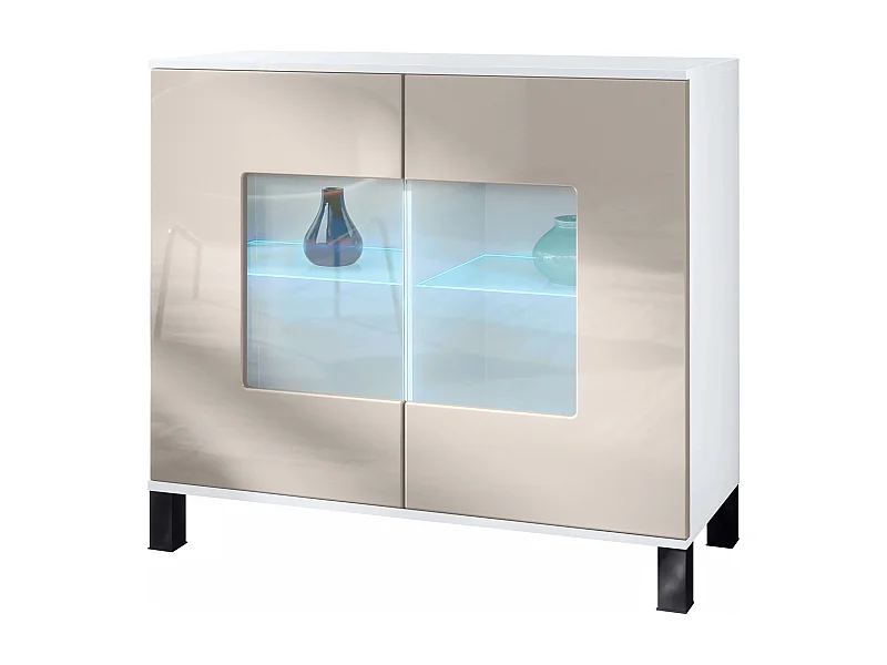 KOMMODE Grömitz Sandgrau Hochglanz