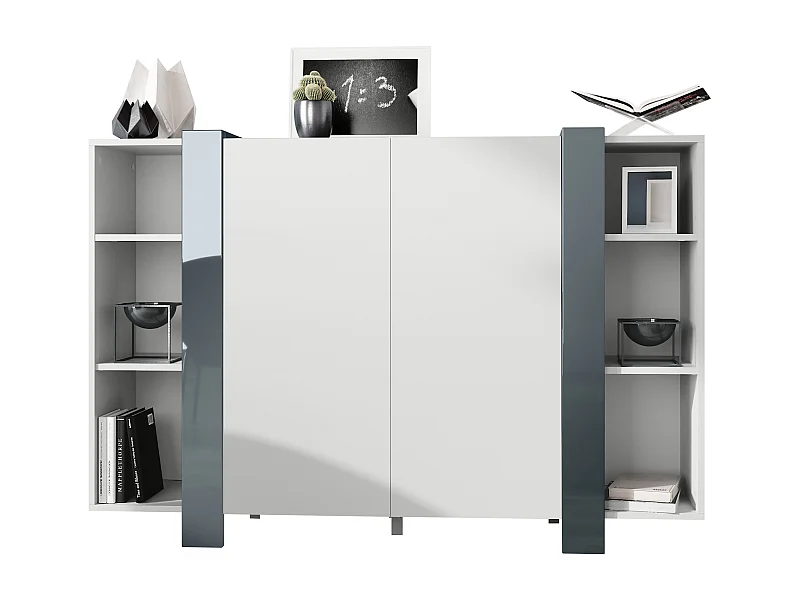 HIGHBOARD Ida Blenden in Grau Hochglanz
