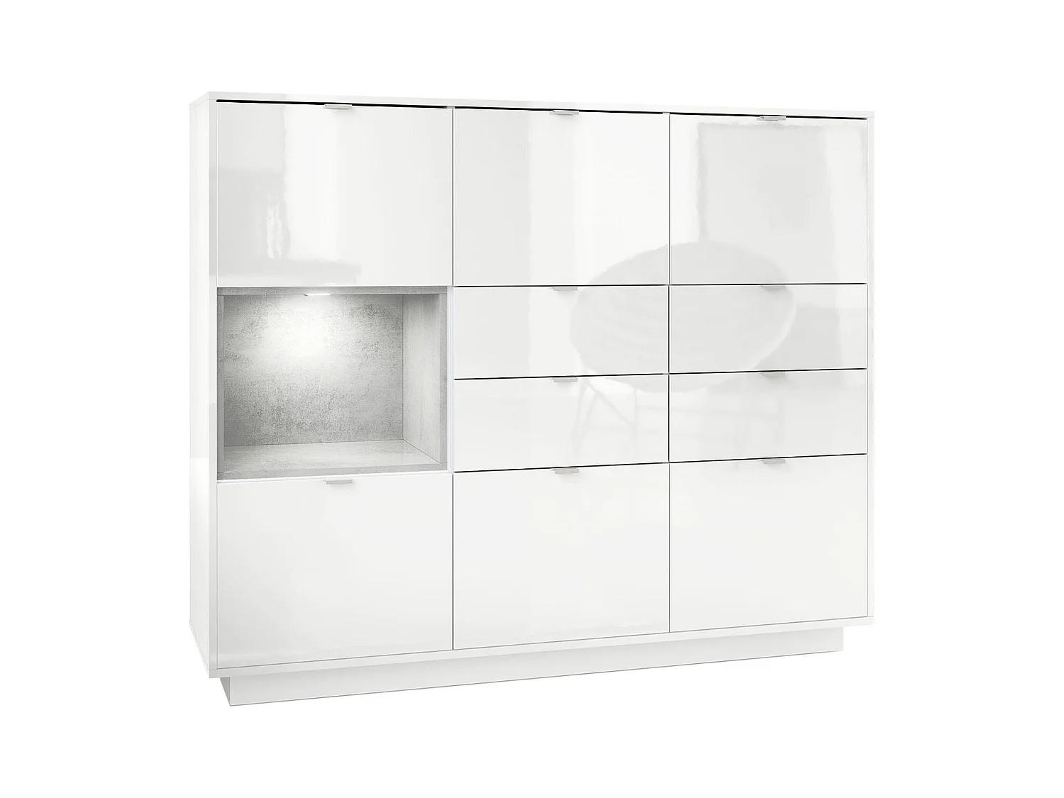 HIGHBOARD Metro Einsatz in Beton Oxid Optik