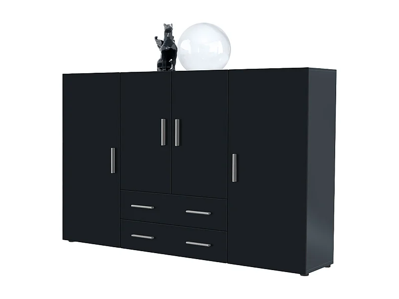HIGHBOARD Nora Türen in Schwarz matt