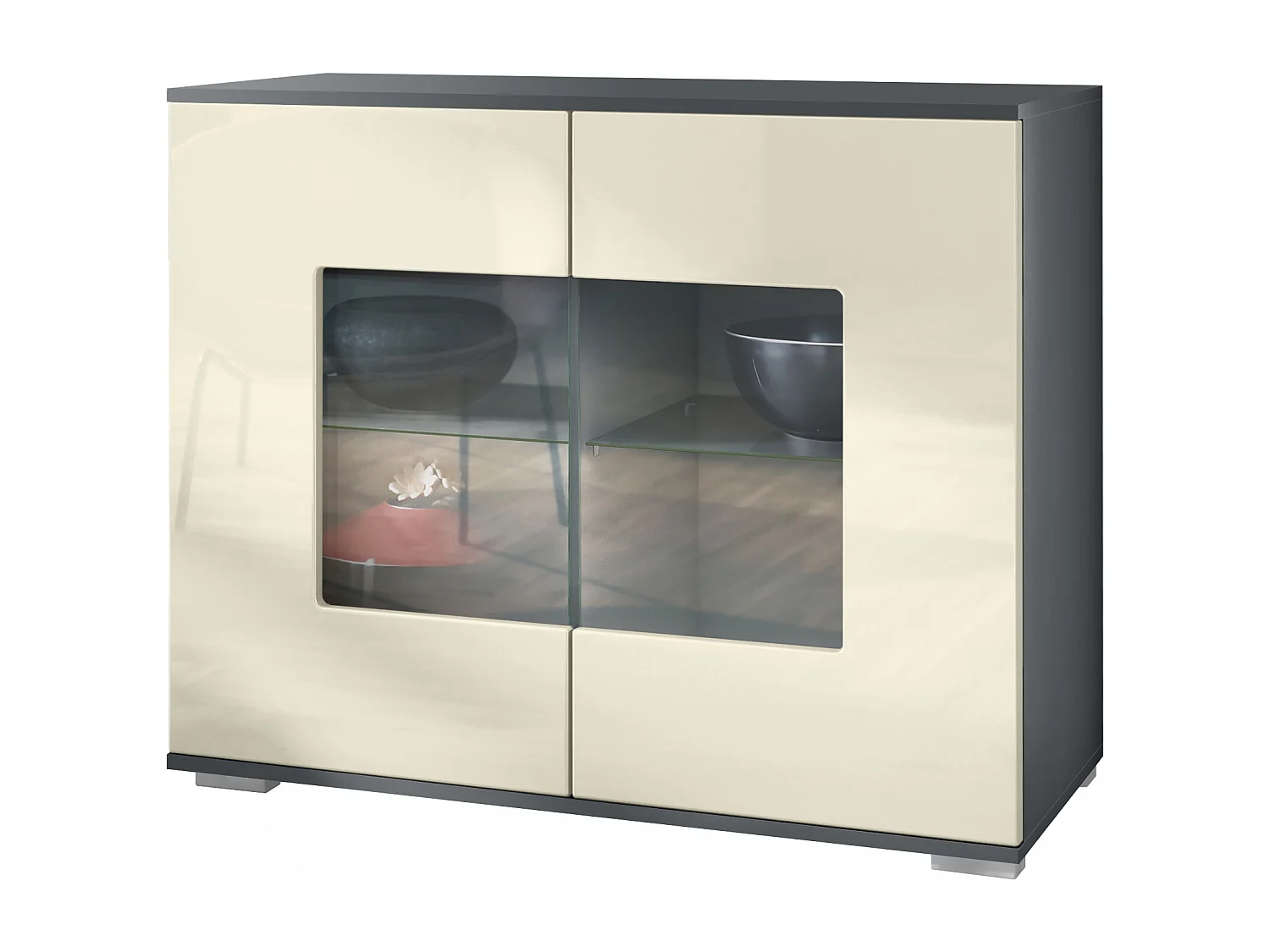 KOMMODE Grömitz Creme Hochglanz