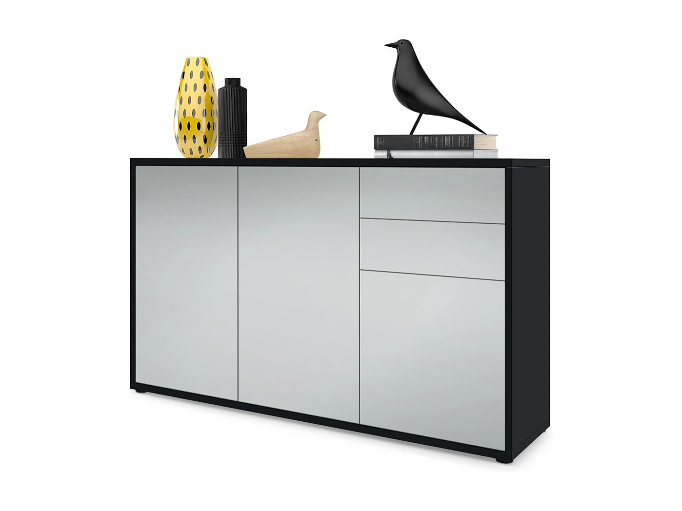 KOMMODE Ben Front in Hellgrau Seidenmatt