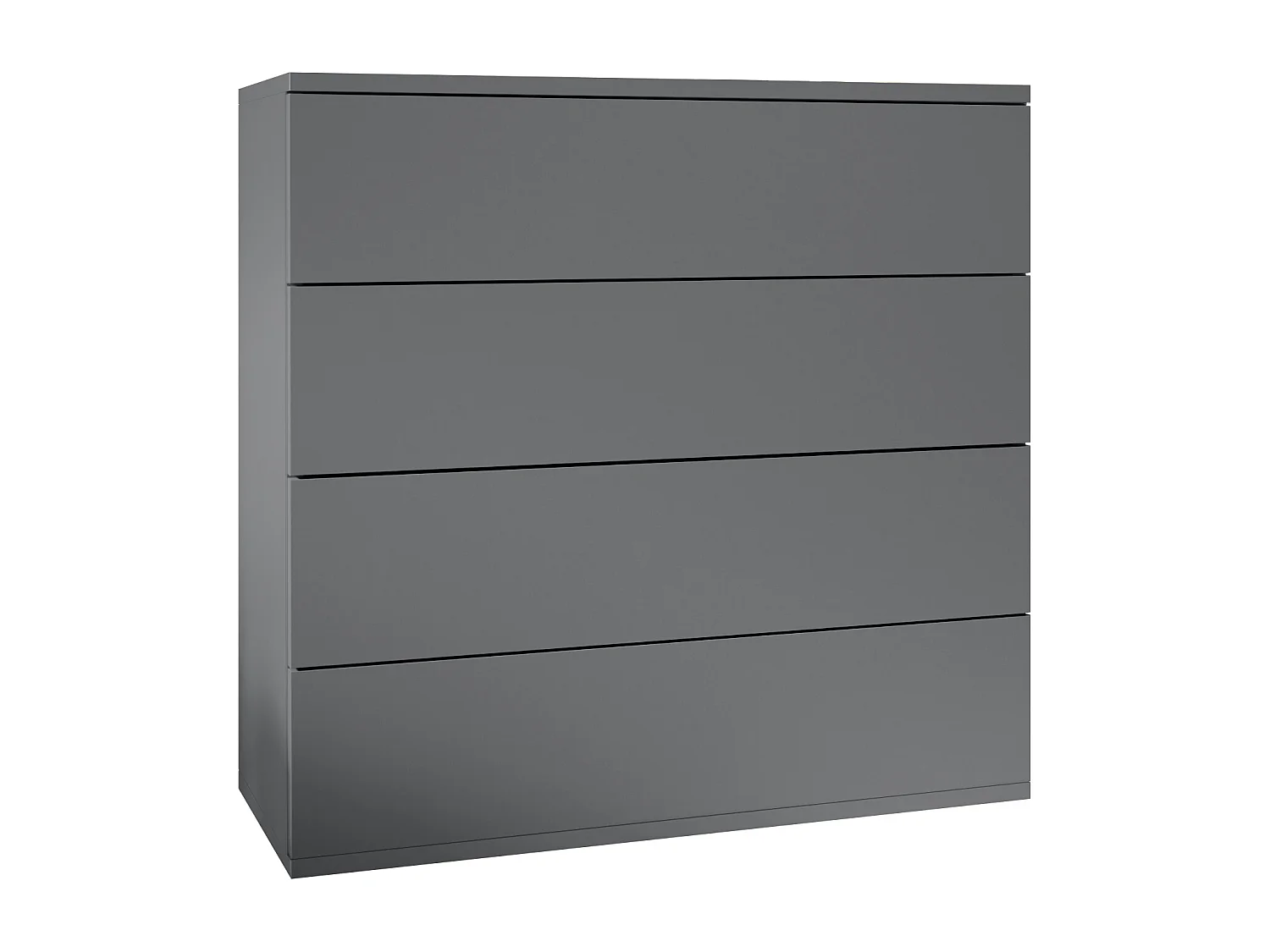 Cassettiera sospesa Pavos V3, Credenza con 4 cassetti antracite opaco /antracite opaco  (76 x 76 x 35 cm)